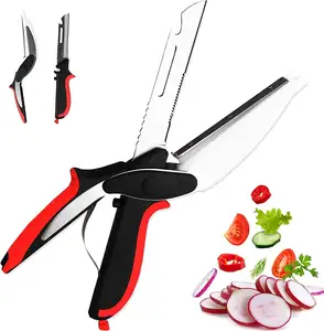 New Upgrade Hot Sale Food Cutter Choppers Meat Scissors 6 in 1 Kitchen Shears with Peeler and Bottle Opener