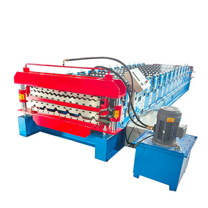 Chất lượng cao đôi boong hồ sơ tr4 và TR5 cuộn tạo thành máy ibr tấm hai lớp hình thang mái Báo Chí Máy làm - Product Image 6