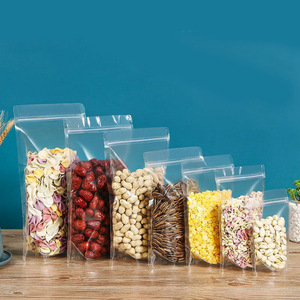 أوراق خضراء كاملة الأحجام 15*22 أو قابلة لإعادة الغلق بالحرارة شفافة لامعة مطفية أكياس طعام قابلة لإعادة الاستخدام بسحاب كيس تغليف للوجبات الخفيفة - Product Image 5