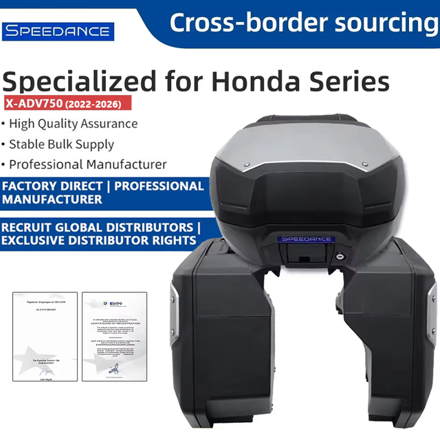 X-ADV 750 Accessories 3 Piece Set Luggage Hard Top Box & Side Cases Non-destructive Installation Dedicated Fit for Honda XADV750