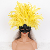 Masque de carnaval en plumes de luxe en gros, plusieurs couleurs, masque vénitien pour carnaval, mariage, anniversaire, Halloween, décoration de fête