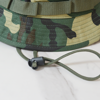 Chapeau de pêcheur de safari Boonie pour l'extérieur, randonnée, pêche, impression personnalisée, camouflage, chapeaux de seau camouflage pour hommes avec cordon