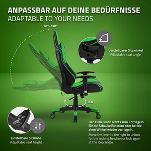 Altura ajustable gran oferta masaje <span class=keywords><strong>verde</strong></span> Rgb luz ergonómica espalda <span class=keywords><strong>Gamer</strong></span> <span class=keywords><strong>silla</strong></span> giratoria Bluetooth altavoces ordenador <span class=keywords><strong>silla</strong></span> de oficina - Product Image 5