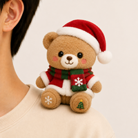 Fournisseur de jouets en peluche personnalisés pour Noël : Homme en pain d'épices magnétique à porter à l'épaule, et compagnon de fête personnalisable à porter à l'épaule. Usine de jouets en peluche.