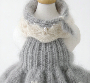 Robe pull en tricot de luxe pour petits chiens et chats - Vêtement pour animaux de compagnie doux et chaud à col roulé pour <span class=keywords><strong>Chihuahua</strong></span>, Yorkie, chiots et races de petite taille OEM - Product Image 5