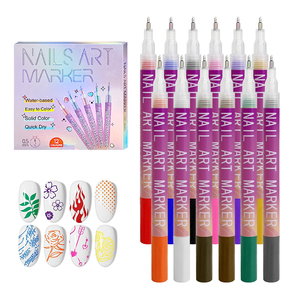 Peinture à ongles à base d'eau à séchage rapide OEM, 12 couleurs, outils portables de nail art DIY, acrylique 0,5 mm, décoration d'ongles pour femmes - Product Image 1