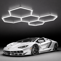 Promotion : Lampe LED hexagonale décorative pour garage, 2,43 x 4,84 m, économique, type nid d'abeille, pour garage automobile et éclairage de travail