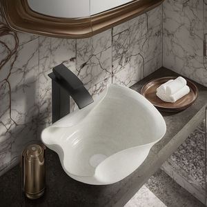 Pia de Banheiro Personalizada em Cor Marfim, Lavabo Acima da Bancada, Louça Sanitária em Cerâmica - Product Image 5