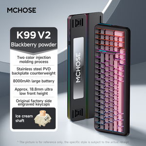 Mchose k99v2 Gamer TKL có dây 98-Key đa phương tiện Bàn Phím Cơ khí Hotswap Kailh thương hiệu nhôm ABS tiếng anh màu Clavier chơi game - Product Image 3