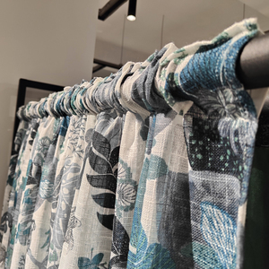 Cortina de lino con estampado para decoración del hogar, cortina opaca personalizada de fábrica para sala de estar y dormitorio, superventas - Product Image 4