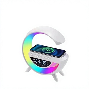 Caixa de Som Mini BT 5.3 com Carregamento Sem Fio, Despertador, Luz Ambiente RGB, Portátil para Casa e Escritório, Atacado OEM - Product Image 1