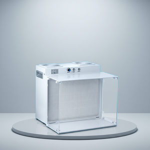 Hotte à flux laminaire horizontale de paillasse avec filtre HEPA H13 à efficacité de 99,95 %, plan de travail métallique propre pour culture de champignons, tissus, laboratoire et usage domestique - Product Image 1