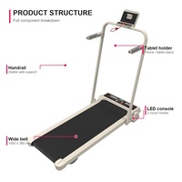 Caminadora Plegable para el Hogar con Barandillas Dobles de Seguridad, Máquina Eléctrica para Correr en Interiores, Caminar, Trotar y Ejercicios Cardiovasculares