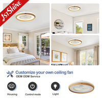 Ventilateur de plafond 1stshine de qualité supérieure, style luxueux, haut de gamme, écologique, confortable, résistant au vent, avec éclairage LED