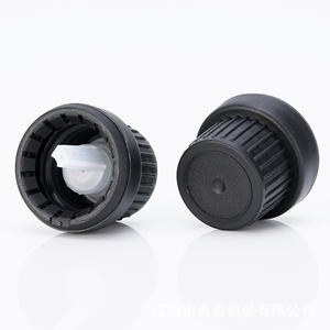 Capuchon à grande tête noir et blanc à 18 dents avec <span class=keywords><strong>bouchon</strong></span> intérieur en liège 1.0 bouteille d'huile essentielle <span class=keywords><strong>bouchon</strong></span> antivol en plastique à <span class=keywords><strong>gros</strong></span> grains - Product Image 3