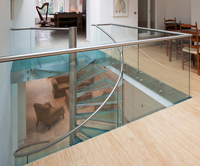 VIKO Escalier tournant tout en verre clair et transparent standard pour l'intérieur