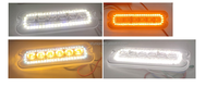 Bernsteinfarbenes LED-Blitzlicht Neu IP69K Wasserdicht Aluminiumlegierung 12-24V 19 Blitzmuster ECE R65 Klasse 2 R10 R148 SAE Universell Passend 1