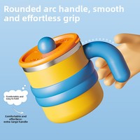 Nouvelle tasse cylindrique en acier inoxydable 304, style mignon, avec couvercle, design élégant, pour étudiants, grande capacité, bouteille d'eau parfaite