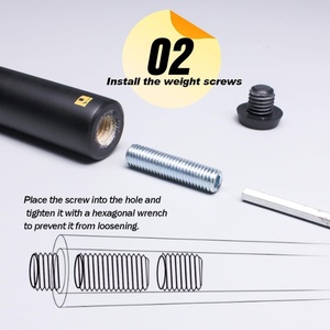 Little Monster 4 Pieces of Billiards Cue Stick Weight Bolts Adjustable <b>Accessories</b> with 6mm Hex Screwdriver 0.4/0.6/1.1/1.8oz - Product Image 4