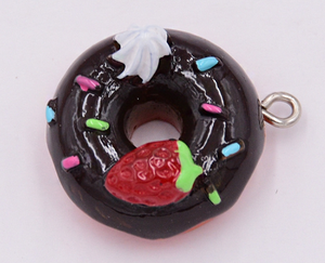Breloques gâteau à donuts en résine, jouets pour enfants, imitation de nourriture, <span class=keywords><strong>dessert</strong></span>, donuts, cadeaux, accessoires - Product Image 4