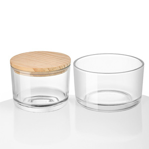 18OZ lớn rõ ràng nến Jar với nắp 3 bấc tùy chỉnh độc đáo rỗng nến container bán buôn nến bao bì nến tàu số lượng lớn - Product Image 1