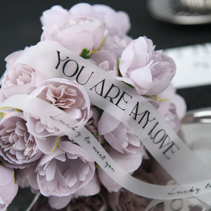 Tpu Matte Silicone Ribbon Spool Digital Printed Best Love Just For You Wedding Decorative Flower Ribbon 7K268 - Product Image 2