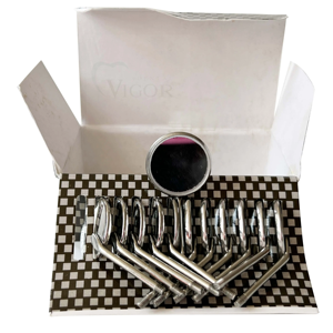 Instrumento Dental <span class=keywords><strong>de</strong></span> alta calidad, 12 piezas, espejo <span class=keywords><strong>de</strong></span> boca <span class=keywords><strong>de</strong></span> acero inoxidable <span class=keywords><strong>de</strong></span> tipo Universal para uso <span class=keywords><strong>de</strong></span> <span class=keywords><strong>dentista</strong></span> - Product Image 1
