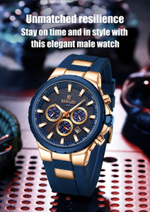 REWARD RD832051M 2026 Reloj de Cuarzo Deportivo Casual con Logotipo de Marca, 3 ATM Resistente al Agua, Tres Esferas, Reloj de Moda, Relojes de Pulsera Grandes para Hombre - Product Image 4