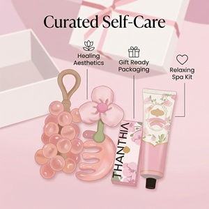 Set Regalo Premium Lunaire per il Relax con Sapone a Forma di Uva, Fiore, Asciugamano, Pettine in Giada per il Cuoio Capelluto e Crema Mani, Ideale per <span class=keywords><strong>Regali</strong></span> di Compleanno - Product Image 3