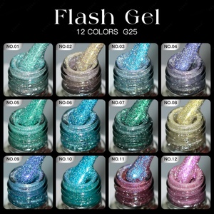 Collection de vernis gel réfléchissants disco JTING super populaire, 12 couleurs, coffret laser unique, fournisseur de vernis gel OEM - Product Image 2