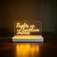 Letrero de Neón LED Personalizado, Luz Decorativa de Escritorio, Tablero de Mensajes Acrílico Personalizado, Luz Nocturna Cálida para Decoración del Hogar