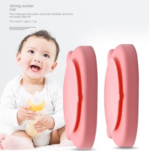 Assiette Bento en Silicone de Qualité Alimentaire Sans BPA, Motif Ours de Dessin Animé, Anti-Fuite, pour Enfants, Idéale pour Pique-Nique, Déjeuner et Repas - Product Image 1