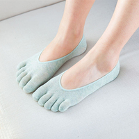 Chaussettes invisibles au bout de cheville en coton pour femmes, accessoires de mode pour dames, orteils de pied, 5 doigts, sans spectacle