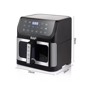 Friteuse à air multifonctionnelle 10L à écran tactile en acier inoxydable, grande capacité, facile à utiliser, visible, pour cuire et griller - Product Image 4