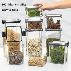 NFS Factory Custom Transparent Pet Material Plastic Food <strong>Storage</strong> Container <strong>Kitchen</strong> Airtight Containers <strong>Box</strong> - Product Image 5