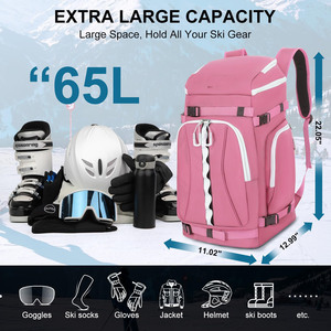 Free sample Ski Boot Bag 50L Outdoor BSCI Custom LOGO Ski Travel Bags Helmet Bag Ski Boots <b>Backpack</b> for Outdoor Sports Training - Product Image 2