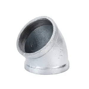 Galvanized Malleable Iron Pipe Fitting 45 Degree Elbows 1\4 To 6 Size For Fire Fighting System
