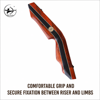 Manche de tir à l'arc PMZ Archery ILF en bois dur laminé pour arc recurve, idéal pour le tir sur cible et la chasse