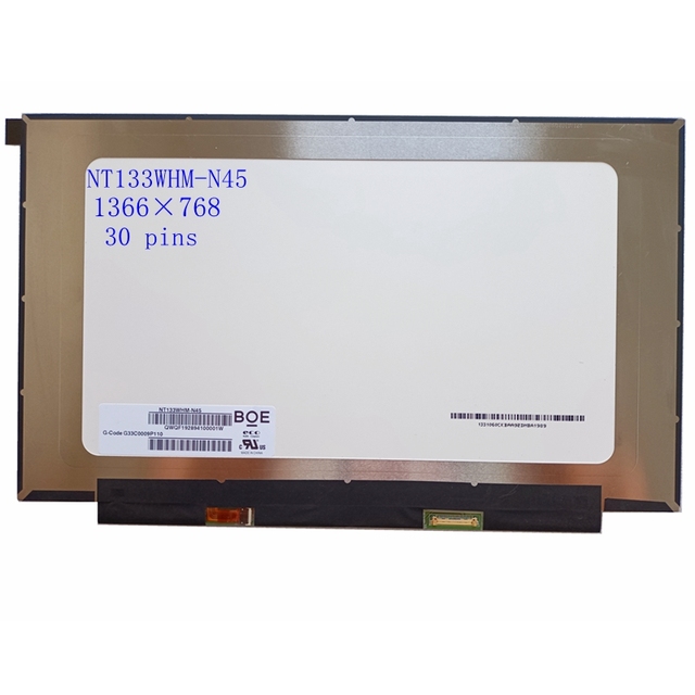 Original NT133WHM-N45 NT133WHM-N46 Laptop Lcd Screen Panel Matrix 13.3" Slim 30pin HD 1366X768