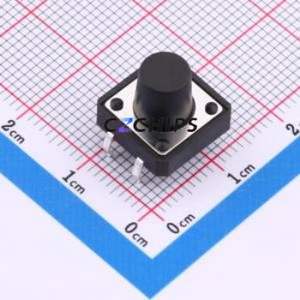 TS015-CBW1FH10.0 Tactile Switch Through hole-4P,12x12mm Switch Single Pole Single Throw Round Button 2.5N Through Hole - Product Image 1