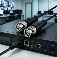 Cable coaxial BNC macho a macho RG59 para monitoreo de video, cable de extensión DVR personalizable 75-3-5