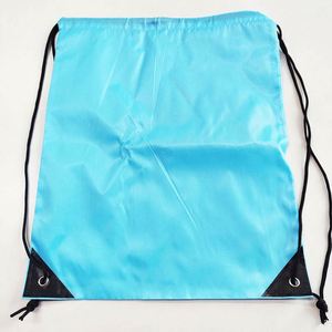 Custom Logo Durable 210D Nylon Pull <b>String</b> Drawstring <b>Bag</b> Draw <b>String</b> Backpack with Single Double Sided Printing - Product Image 4