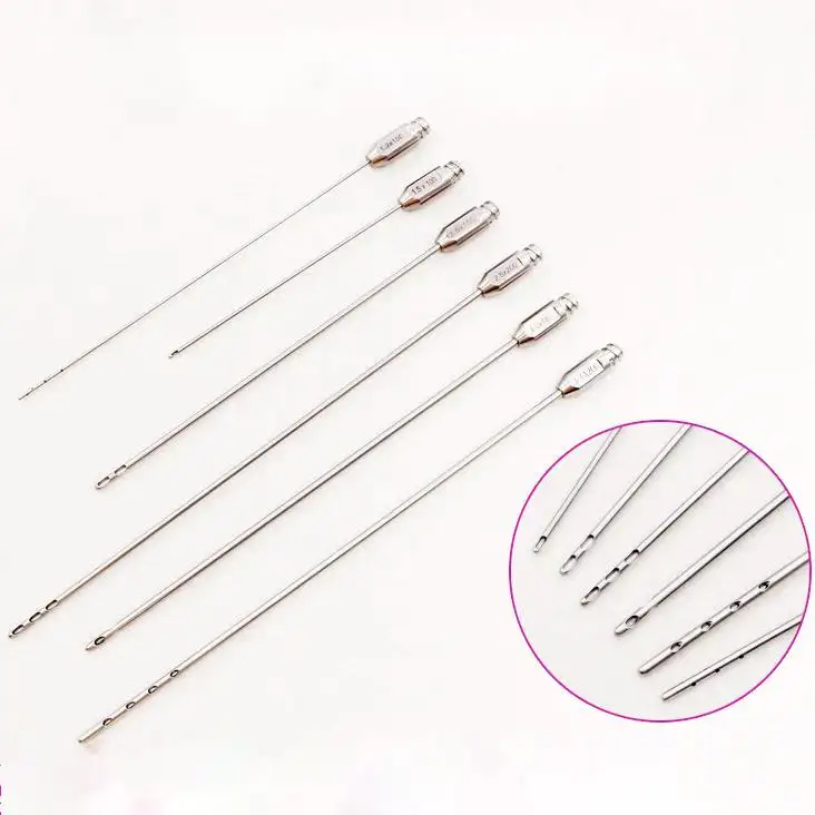 Plastic surgery instrument fat injection cannula for fat reinjection