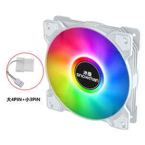 SNOWMAN XF120mm 4pin Molex RGB LED <span class=keywords><strong>Gaming</strong></span> Chasis Fan 12V PC Ball Bearing <span class=keywords><strong>CPU</strong></span> Case Cooler con 12cm Air Plastic Heatsink - Product Image 5