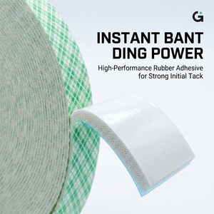 <span class=keywords><strong>Ruban</strong></span> adhésif en mousse PE blanc permanent haute résistance, double face, haute capacité de charge, pour le raccordement de matériaux de construction et le montage de miroirs - Product Image 2
