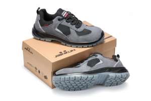 JIANKUN-Chaussures de sécurité ESD en cuir de vachette, anti-écrasement/perforation, antistatique, pour hommes, avec bottes de travail à bout en acier, usine électronique - Product Image 6