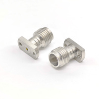 Konektor Koaksial RF Wanita DC-40GHz 2.92mm 50 Ohm Baja Tahan Karat Tanpa Solder Peluncuran Vertikal