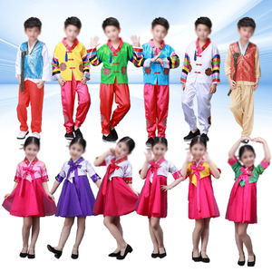 Costumes de scène de danse traditionnelle coréenne pour enfants, robes Hanbok pour filles, vêtements de performance pour enfants, tenues ethniques de fête - Product Image 3