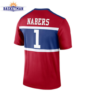 Jersey olahraga tim sekolah tinggi kustom grosir poliester sejuk kemeja/atasan uniseks cetak Amerika dengan lengan pendek - Product Image 4
