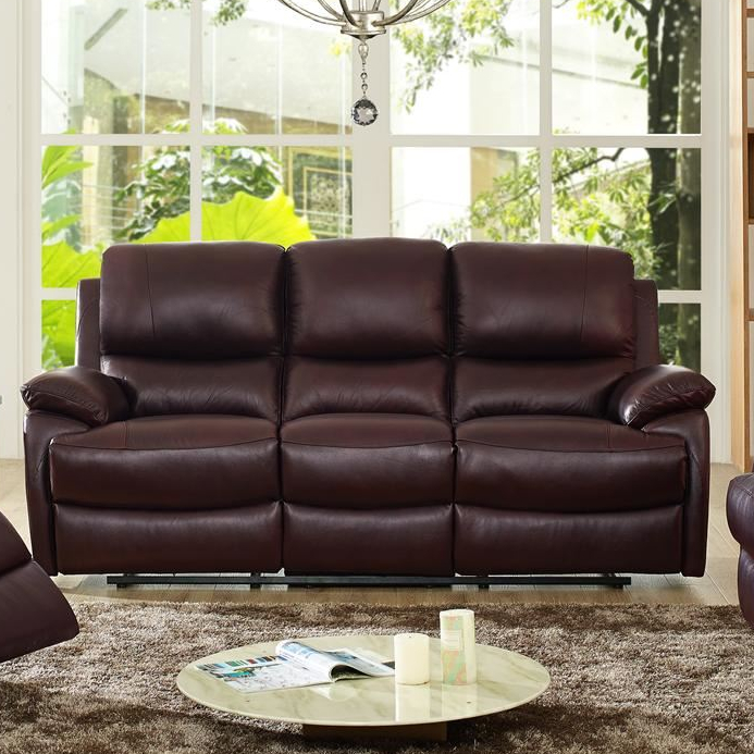 Кожаный диван для гостиной с откидывающейся спинкой